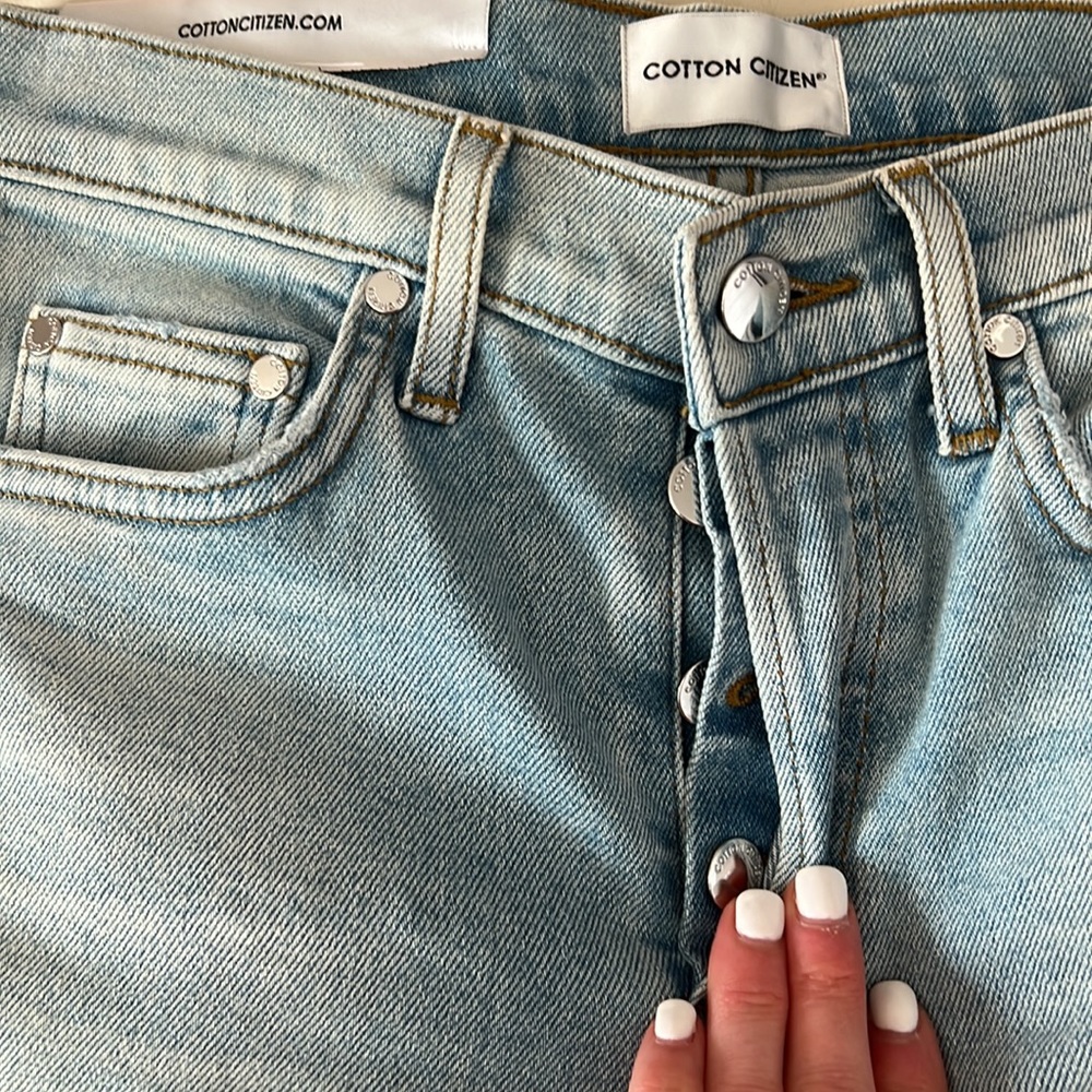 Cotton Citizen high-rise, button fly jeans. Size 26. NWT.